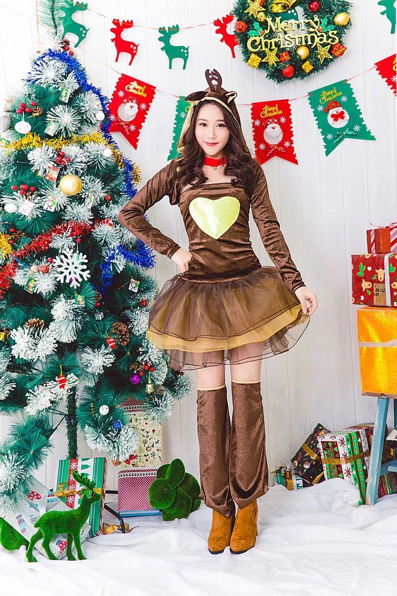 Christmas Cosplay Clothing Adult Girls COS Apparel Elk Short Sleeve Dress Suit Costumes Carnival Party Halloween
Christmas Cosplay Clothing Adult Girls COS Apparel Elk Short Sleeve Dress Suit Costumes Carnival Party Halloween