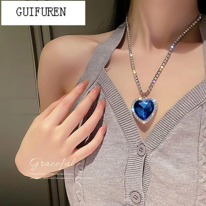 Big Crystal Heart Pendant Necklace for Women Full Rhinestone Chain Collar Titanic Heart Of Ocean Blue Heart Love Forever Jewelry
Big Crystal Heart Pendant Necklace for Women Full Rhinestone Chain Collar Titanic Heart Of Ocean Blue Heart Love Forever Jewelry