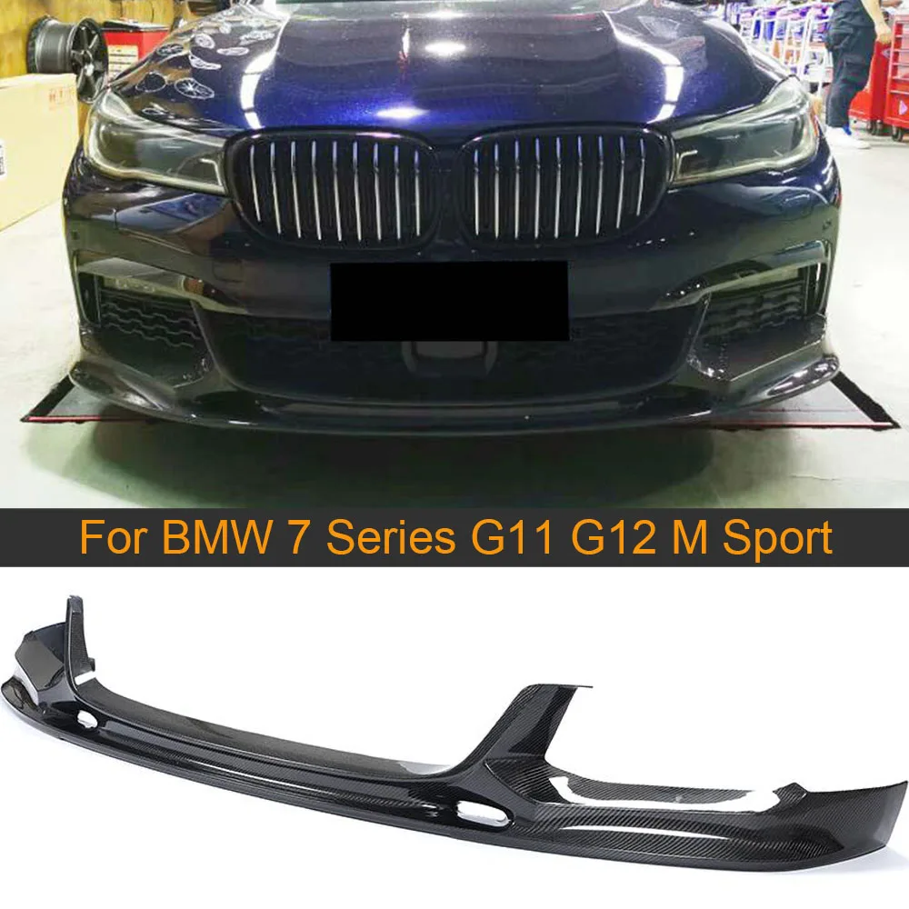 Carbon Fiber Front Lip Spoiler For BMW 7 Series G11 G12 M Sport 2016 2017 2018 Bumper Splitters Black FRP | Автомобили и