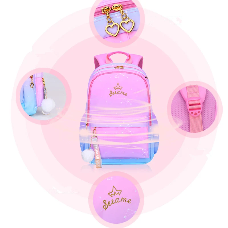 New Girl Backpack For School backpacks Girls nylon Orthopedic Bags Children Primary Schoolbags Grade 1-6 Kids mochila | Багаж и сумки