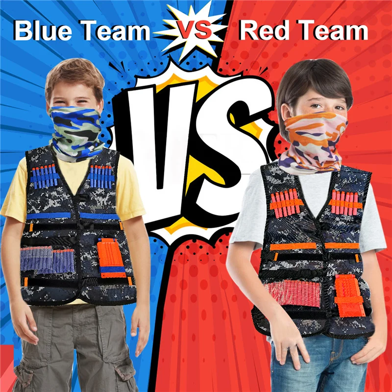 Kids Tactical Equipment Vest Suit Outdoor Gun Wars Set Nerf N-Strike Elite Series Refill Darts Suit for Boys Girls 5+ Years
Kids Tactical Equipment Vest Suit Outdoor Gun Wars Set Nerf N-Strike Elite Series Refill Darts Suit for Boys Girls 5+ Years