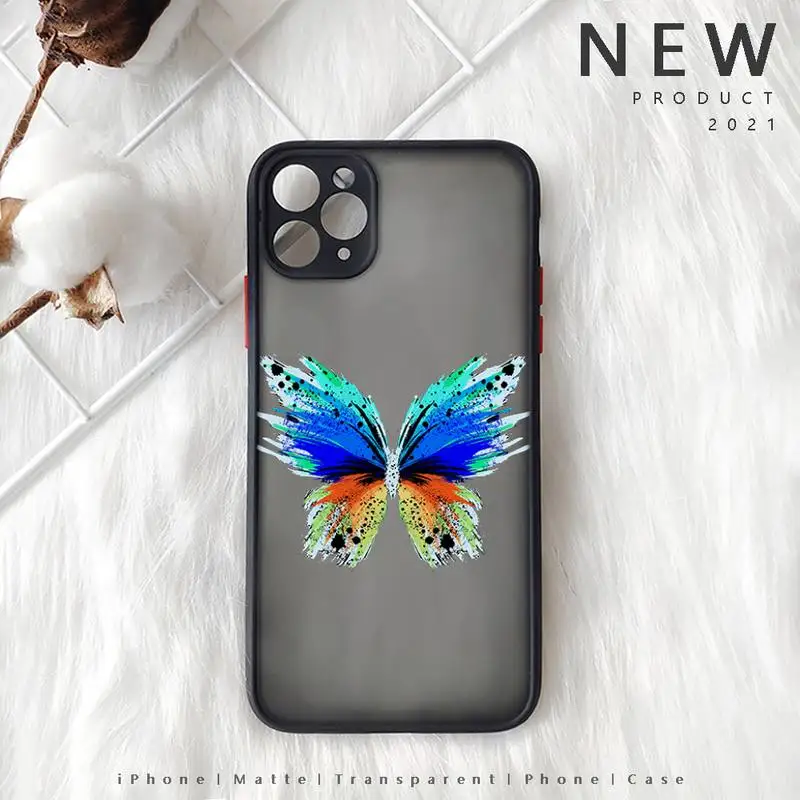 Colorful butterflies Phone Case Matte Transparent for iphone 11 12 pro mini XS XR X max 7 8 plus TPU Mobile bags shell funda
Colorful butterflies Phone Case Matte Transparent for iphone 11 12 pro mini XS XR X max 7 8 plus TPU Mobile bags shell funda