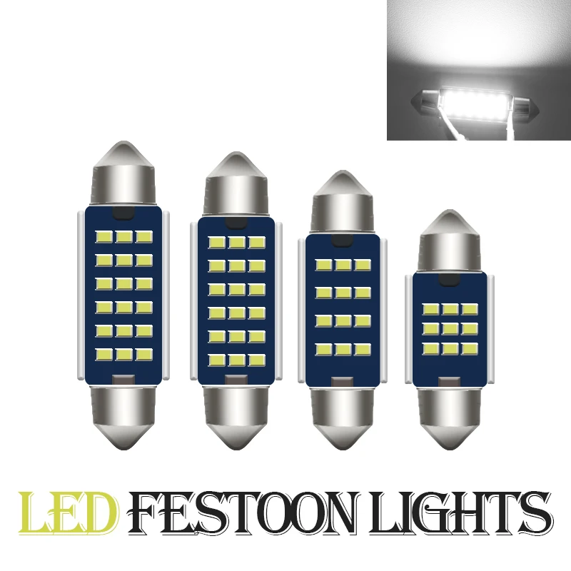 10PCS Festoon Car Led White 31-36-39-41MM C5W C10W Licence Plate Bulb High Bright 2016SMD Auto LED Door Lamp 12V Trunk Lights
10PCS Festoon Car Led White 31-36-39-41MM C5W C10W Licence Plate Bulb High Bright 2016SMD Auto LED Door Lamp 12V Trunk Lights