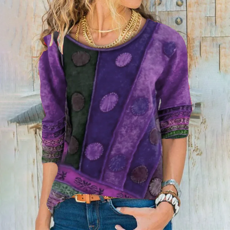 Vintage Printed Summer Women O-Neck Long Sleeve Blouse Casual Loose Tops ELSVIOS 2021 Spring New Fashion Lady Streetwear Blouses 
Vintage Printed Summer Women O-Neck Long Sleeve Blouse Casual Loose Tops ELSVIOS 2021 Spring New Fashion Lady Streetwear Blouses