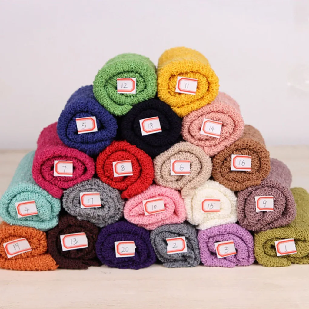 20 Colors Soft Baby Photography Props Blanket Wraps Stretch Knit Wrap Newborn Photo Wraps Cloth Accessories
20 Colors Soft Baby Photography Props Blanket Wraps Stretch Knit Wrap Newborn Photo Wraps Cloth Accessories