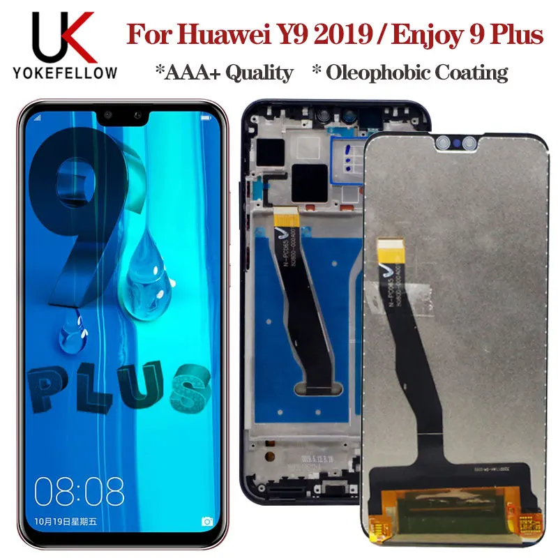 Оригинальный ЖК дисплей для Huawei Y9 2019 с сенсорным экраном дигитайзер сборка