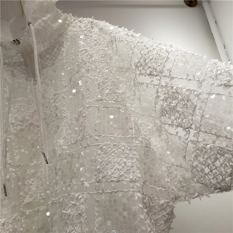 Heavy Sequins Stitching Lace Hooded Sun Protection Coat Loose Slimming All-Match Top 2021 Spring/Summer Fashion Streetwear Coat
Heavy Sequins Stitching Lace Hooded Sun Protection Coat Loose Slimming All-Match Top 2021 Spring/Summer Fashion Streetwear Coat