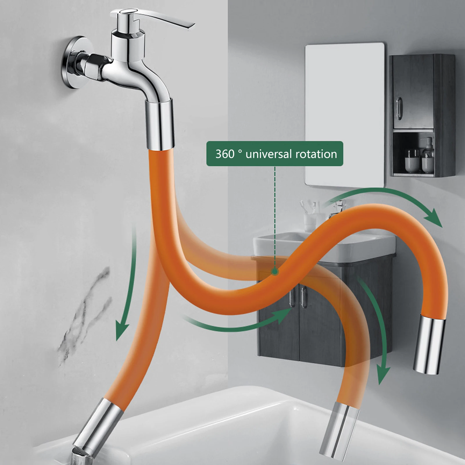 Universal Foaming Extension Tube 360° Rotatable Free Bending Faucet Lengthening Extender Wash Splash Head For Wash Basin Faucet
Universal Foaming Extension Tube 360° Rotatable Free Bending Faucet Lengthening Extender Wash Splash Head For Wash Basin Faucet
