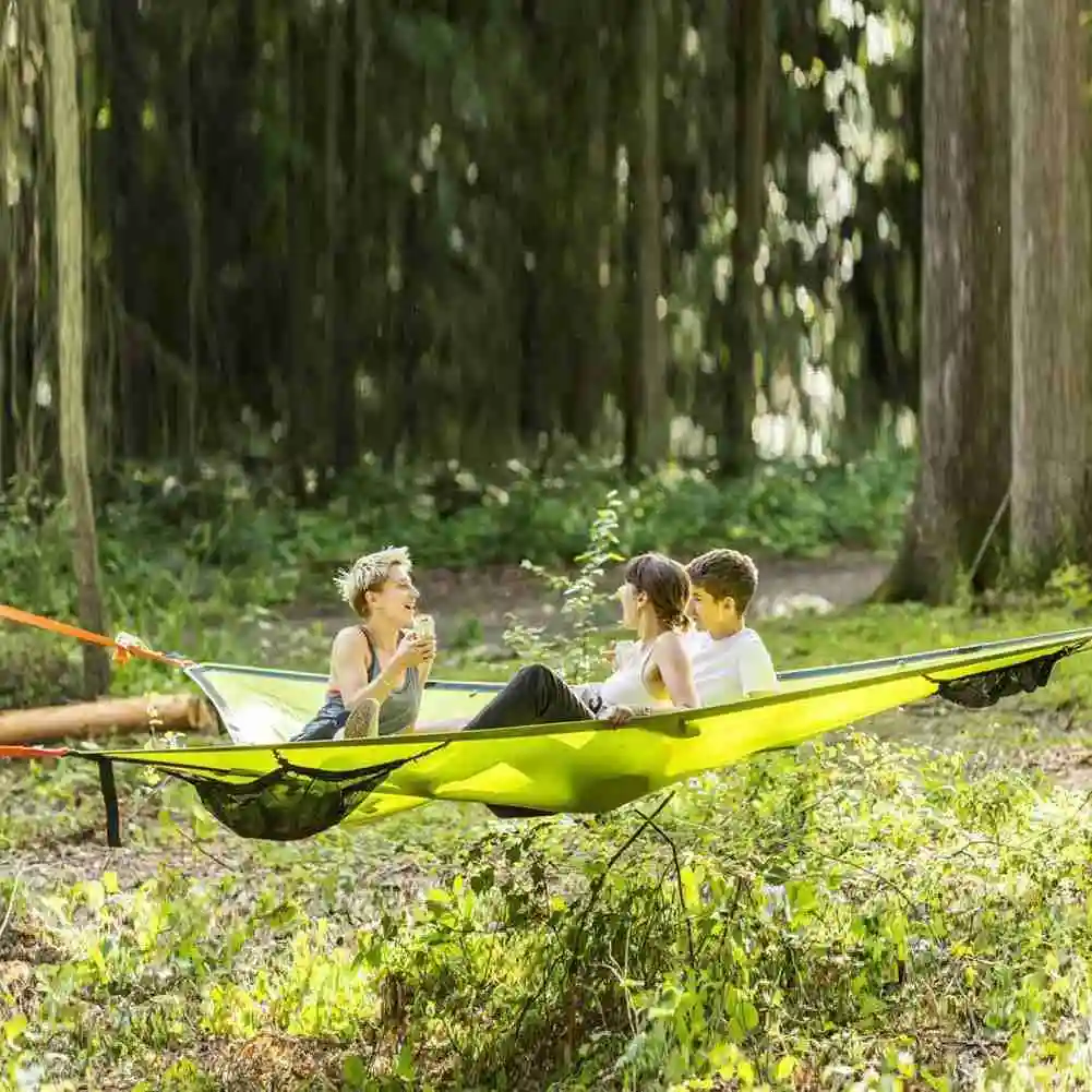 Multi-Person Hammock 3 Point Design Portable Hammock Multi-Functional Triangle Aerial Mat Convenient Camping Sleep
Multi-Person Hammock 3 Point Design Portable Hammock Multi-Functional Triangle Aerial Mat Convenient Camping Sleep