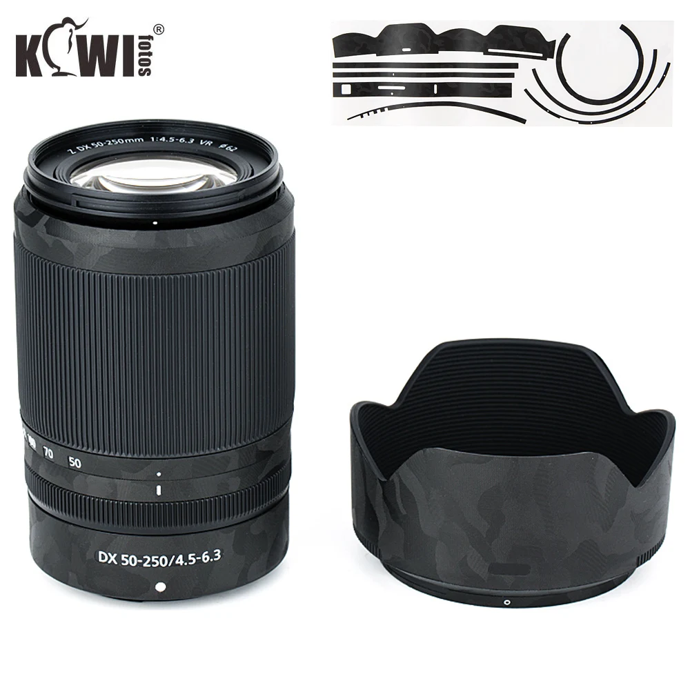 

Anti-Scratch Lens & Lens Hood Cover Skin Film for Nikon NIKKOR Z DX 50-250mm f/4.5-6.3 VR Lens & HB-90A Shadow Black 3M Sticker