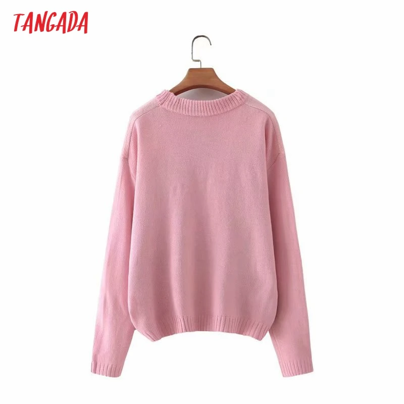 Tangada Women 2021 Fashion Pink Moutain Knitted Sweater Jumper Female Elegant Oversize Pullovers Chic Tops 2X31
Tangada Women 2021 Fashion Pink Moutain Knitted Sweater Jumper Female Elegant Oversize Pullovers Chic Tops 2X31