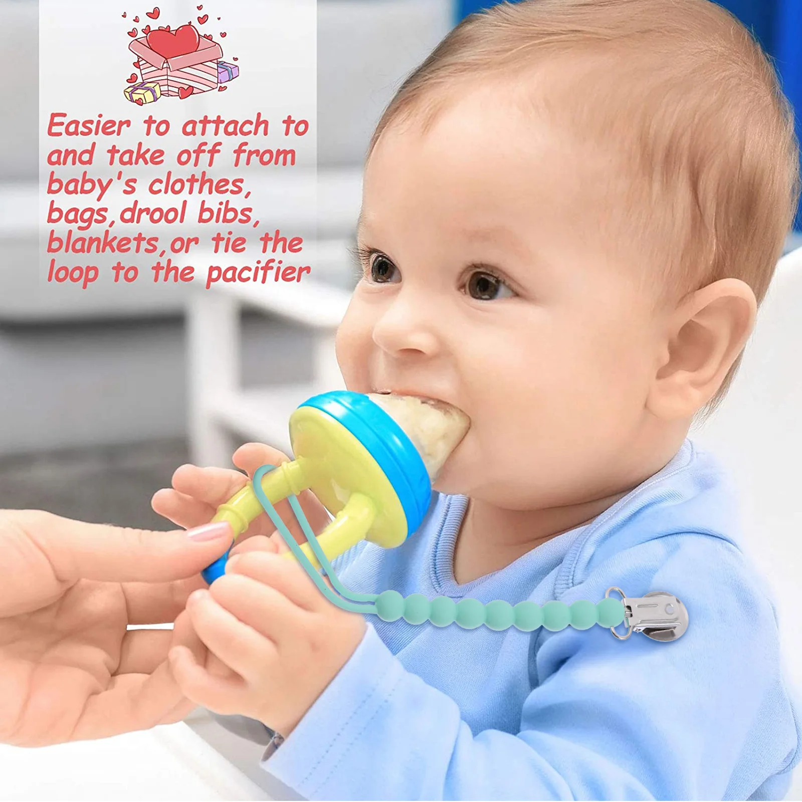 4pcs Silicone Pacifier Clips Teething Ring Pacifier Holder Flexible Holder Leash Portable Pacifier Clips For Baby Infants
4pcs Silicone Pacifier Clips Teething Ring Pacifier Holder Flexible Holder Leash Portable Pacifier Clips For Baby Infants