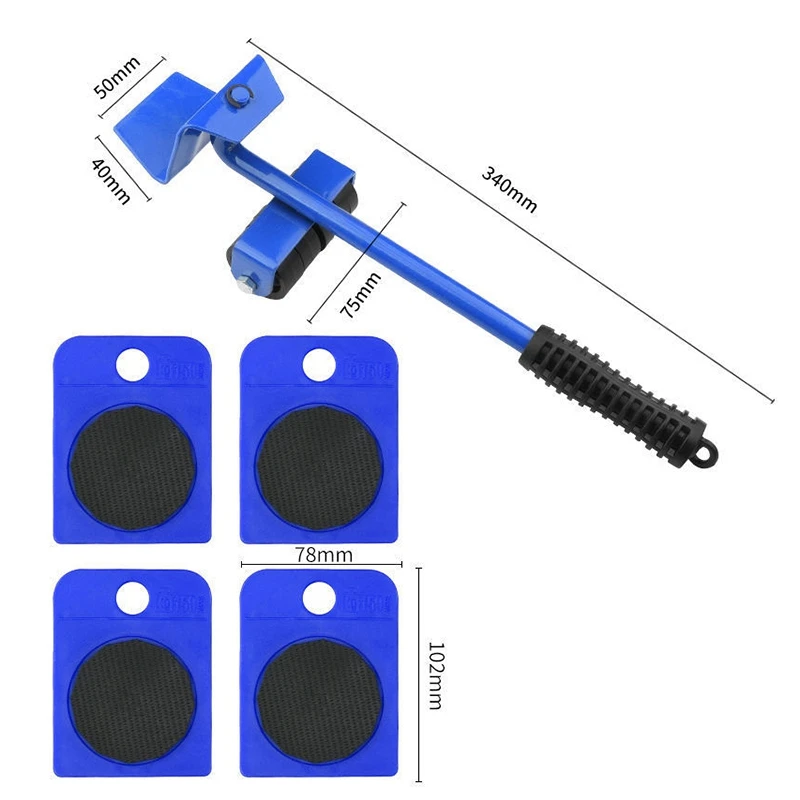 5Pcs/Set Heavy Duty Moves Furniture Tool Heavy Stuffs Transport Lifter Moving Wheel Slider Remover Load 200Kg/440Lbs
5Pcs/Set Heavy Duty Moves Furniture Tool Heavy Stuffs Transport Lifter Moving Wheel Slider Remover Load 200Kg/440Lbs