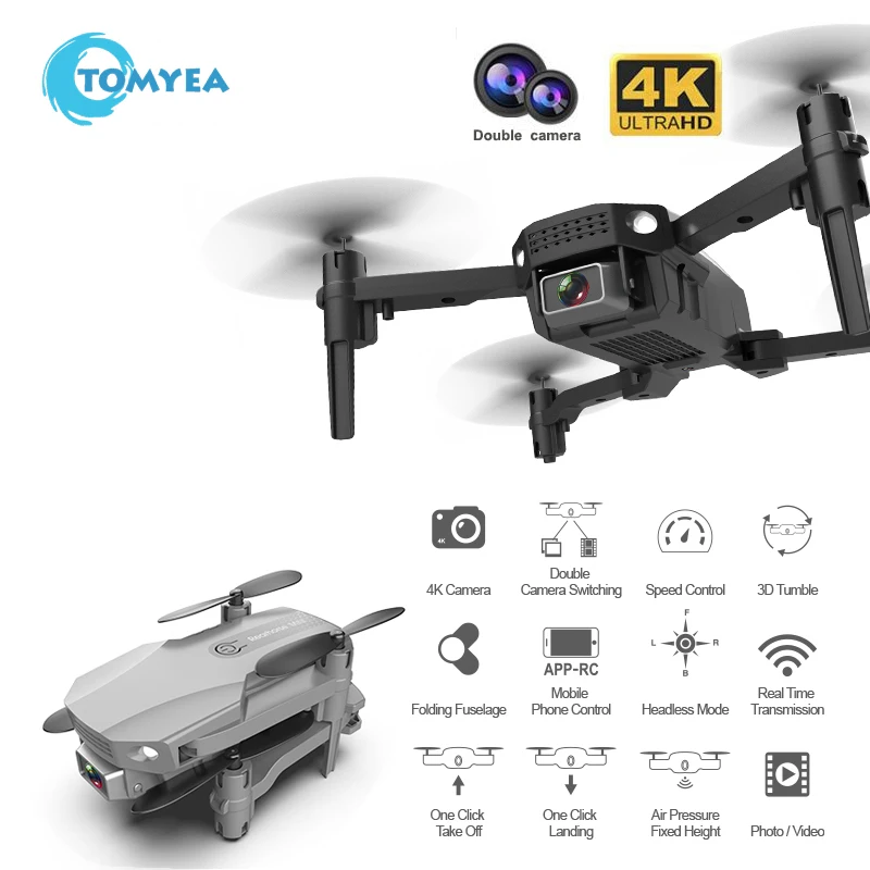 TOMYEA 4K HD двойной Камера FPV мини-Квадрокоптер с дистанционным управлением складной Дрон в течение длительного времени-FLY вертолет игрушки
TOMYEA 4K HD двойной Камера FPV мини-Квадрокоптер с дистанционным управлением складной Дрон в течение длительного времени-FLY вертолет игрушки
