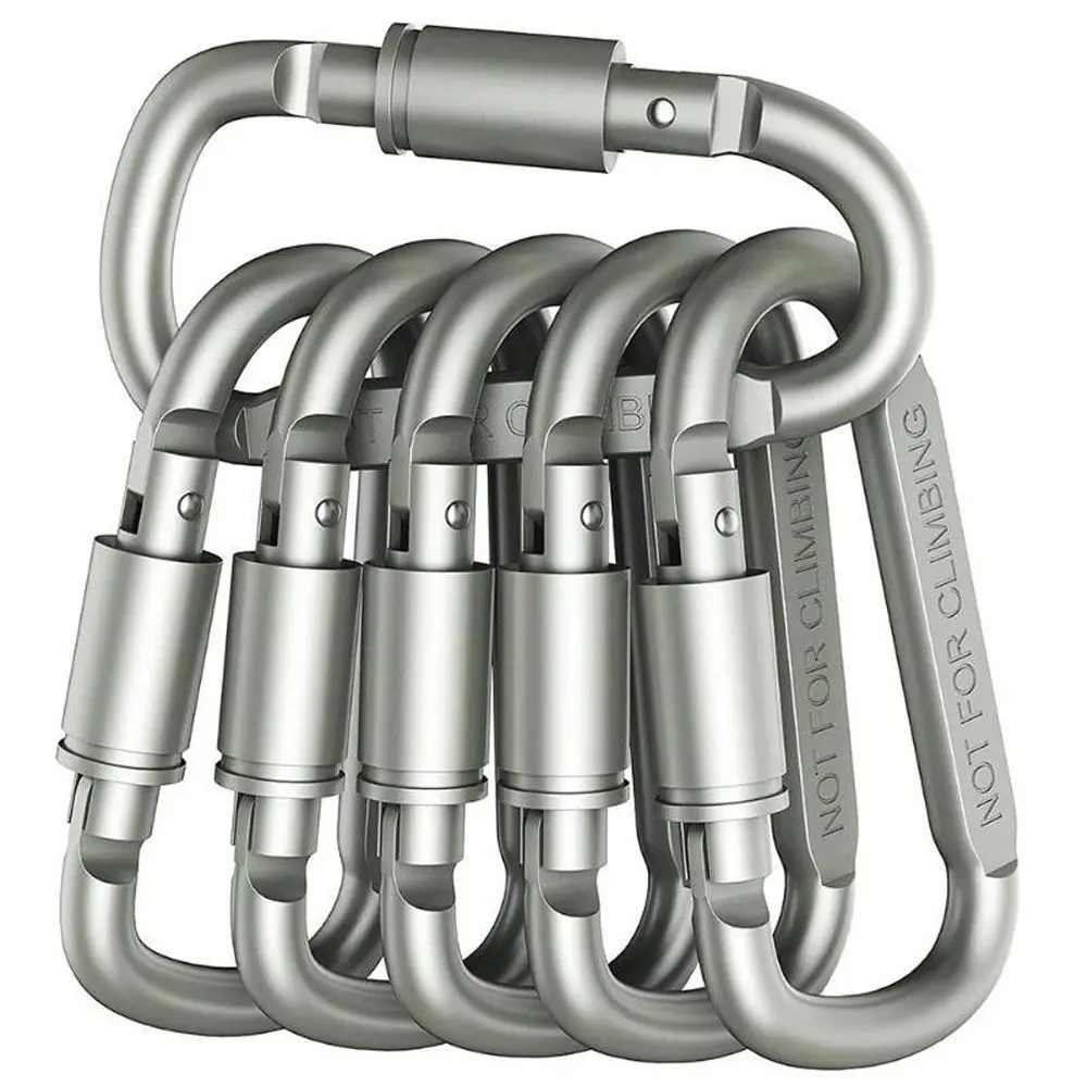 6Pcs D ring Clip keychain Hang Snap Clasp Aluminum Carabiner Camp Hook Buckle Climb Outdoor chain Quickdraw survive screw lock
6Pcs D ring Clip keychain Hang Snap Clasp Aluminum Carabiner Camp Hook Buckle Climb Outdoor chain Quickdraw survive screw lock