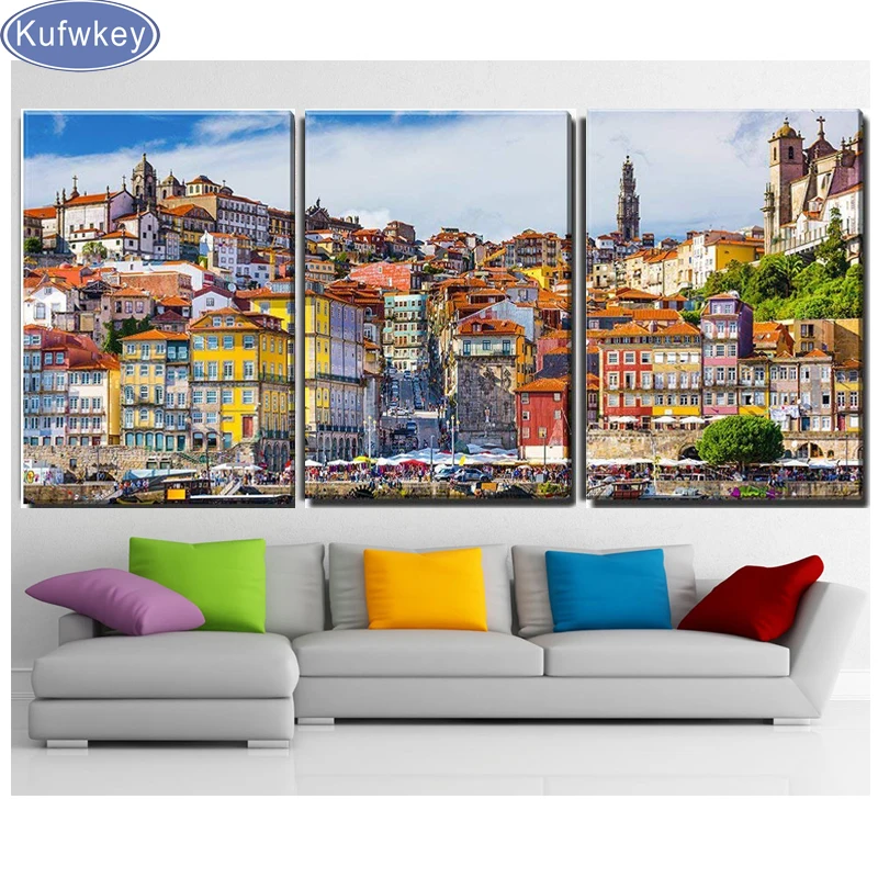 New hot DIY diamond painting 3 Pieces Porto Portugal Old Town scenic diamond embroidery full square round drill diamond mosaic
New hot DIY diamond painting 3 Pieces Porto Portugal Old Town scenic diamond embroidery full square round drill diamond mosaic