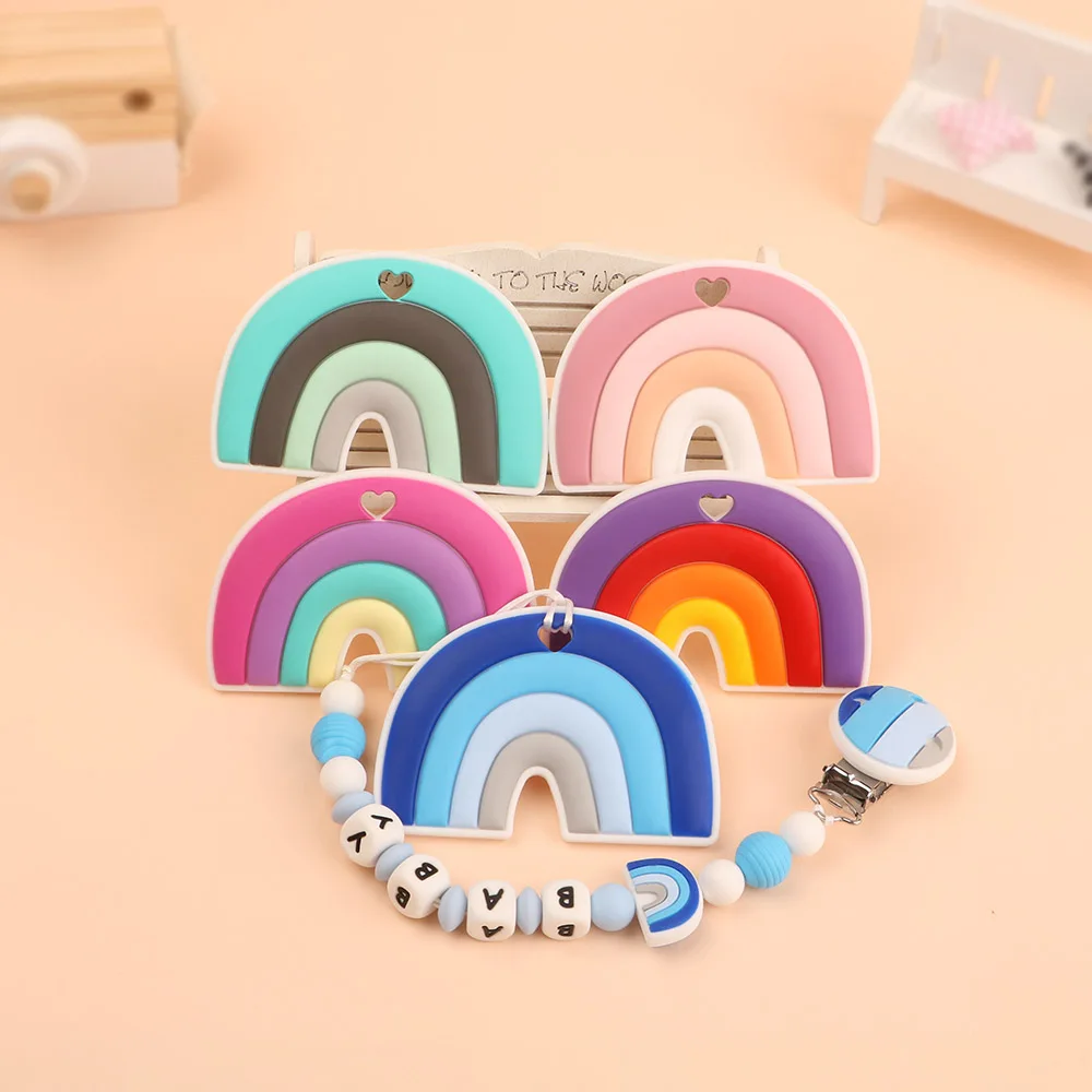 Kovict 1pcs Silicone Teethers Cartoon Rainbow Shape BPA Free Tiny Rod Food Grade Silicone Baby Teethers Teething Toy
Kovict 1pcs Silicone Teethers Cartoon Rainbow Shape BPA Free Tiny Rod Food Grade Silicone Baby Teethers Teething Toy