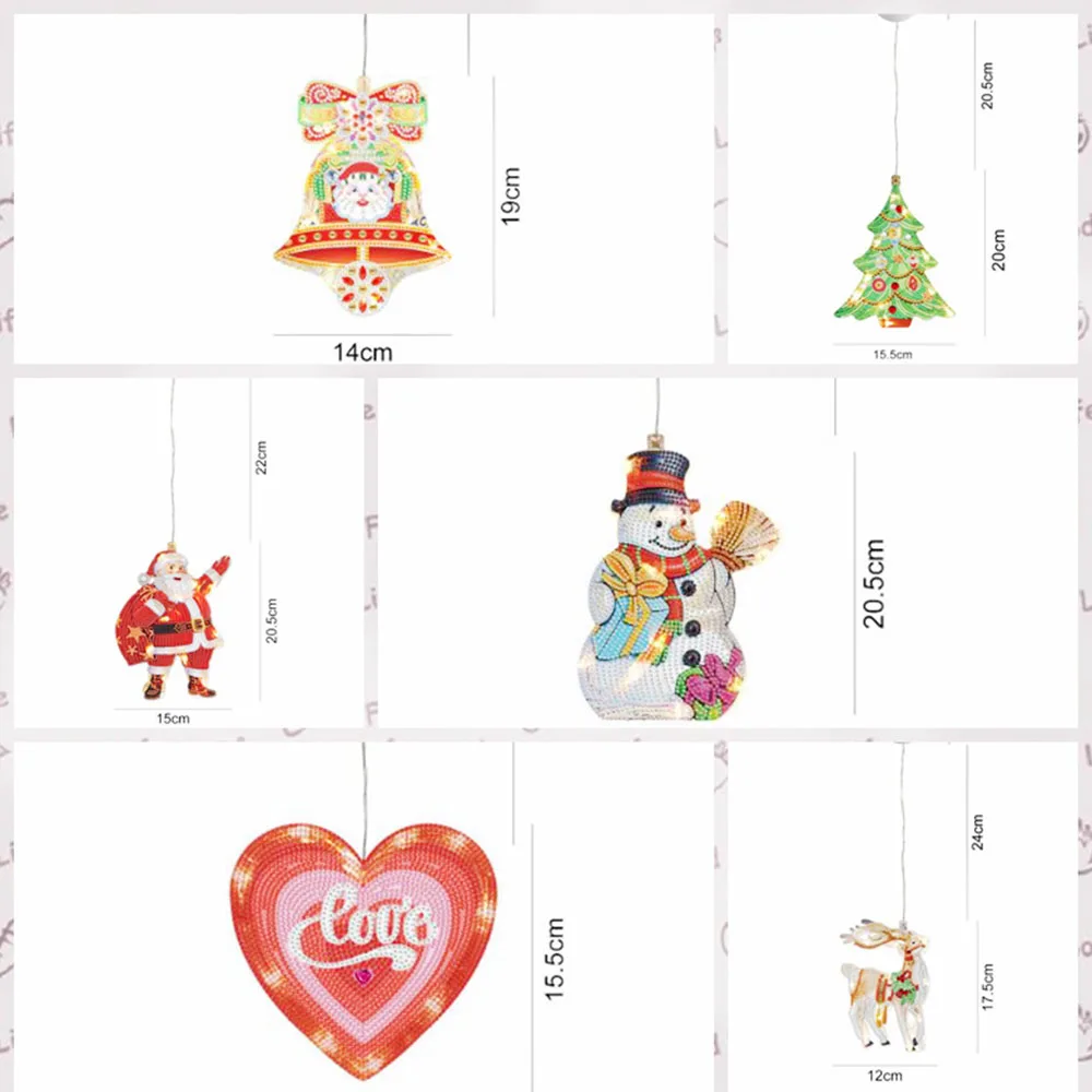 5D DIY Diamond Painting LED Hanging Lights Pad Shaped Diamond Christmas Mosaic Art Kit Cross Stitch Embroidery Handicraft Gifts
5D DIY Diamond Painting LED Hanging Lights Pad Shaped Diamond Christmas Mosaic Art Kit Cross Stitch Embroidery Handicraft Gifts