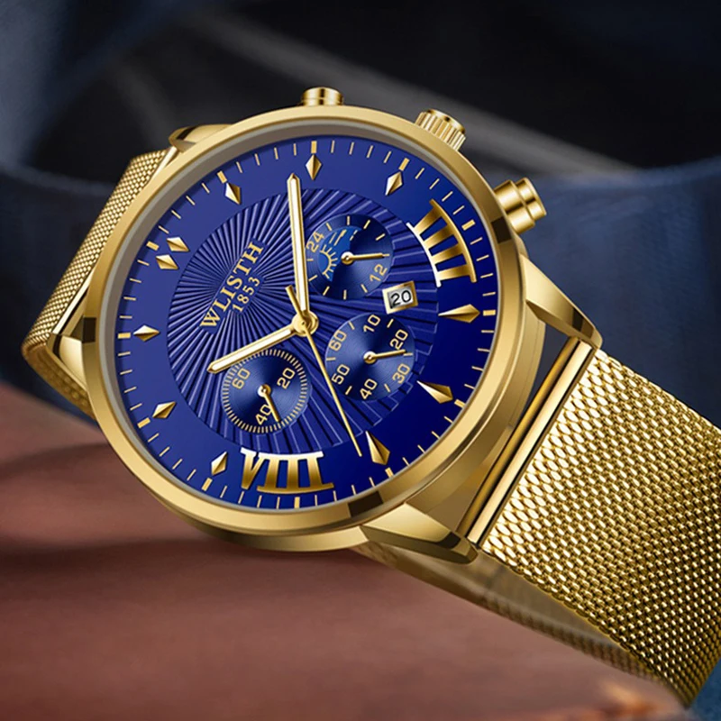 WLISTH Fashion Casual Men's Watches Quartz High Quality Wristwatches Stainless Steel Band Watch Luminous,Calendar,Stop Watch
WLISTH Fashion Casual Men's Watches Quartz High Quality Wristwatches Stainless Steel Band Watch Luminous,Calendar,Stop Watch