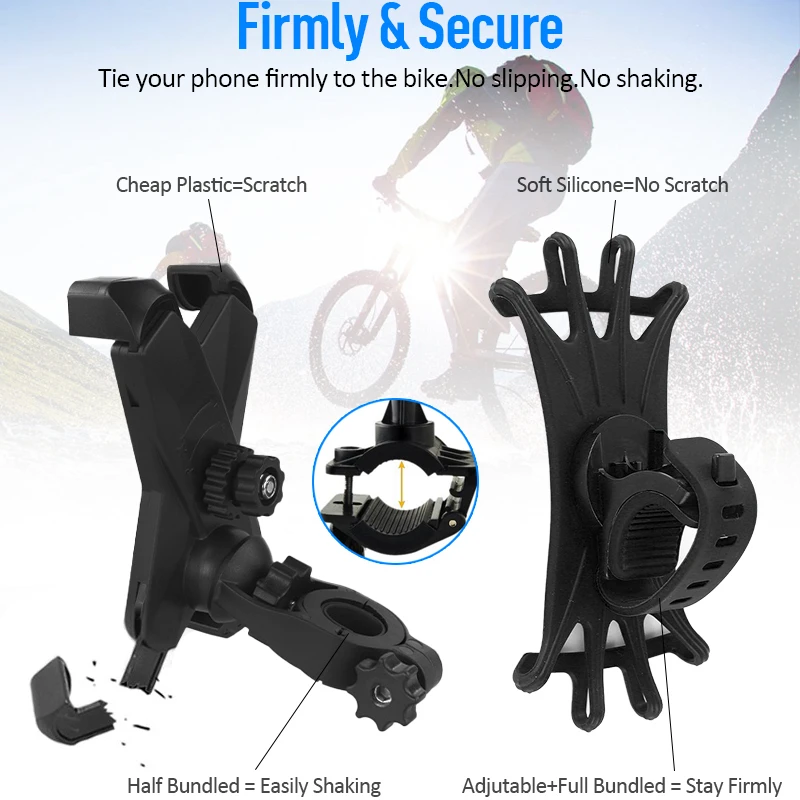Universal Shockproof Elastic Silicone Mount Phone Holder Stand Riding Cycling Bicycle MTB Bike Phone DVR GPS Support Bracket 
Universal Shockproof Elastic Silicone Mount Phone Holder Stand Riding Cycling Bicycle MTB Bike Phone DVR GPS Support Bracket