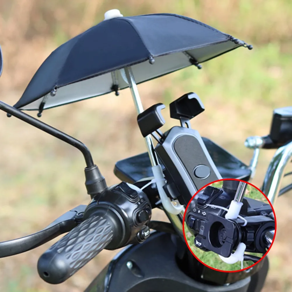 Motorcycle Phone Holder Mini Sunshades Small Umbrella Black Toy Umbrella Covers Mobile Phone Support
Motorcycle Phone Holder Mini Sunshades Small Umbrella Black Toy Umbrella Covers Mobile Phone Support