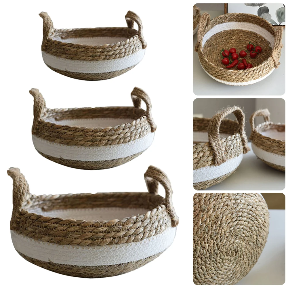 Rattan Handwoven Round Severing Tray Food Storage Platters Plate with Handles Holder for Drink Snack Sundries
Rattan Handwoven Round Severing Tray Food Storage Platters Plate with Handles Holder for Drink Snack Sundries