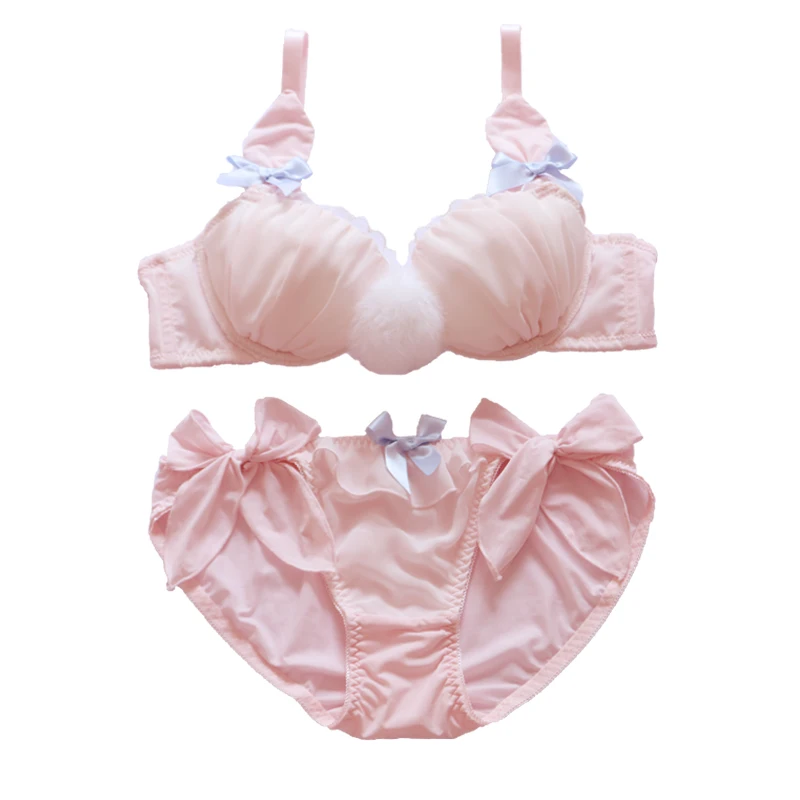 Cute Underwear Women Girl Lolita Panti Sexy Fox Gathered Bra and Panty Set Plus Size Lingere Femme Push Up Pink Bra & Brief Sets
Cute Underwear Women Girl Lolita Panti Sexy Fox Gathered Bra and Panty Set Plus Size Lingere Femme Push Up Pink Bra & Brief Sets