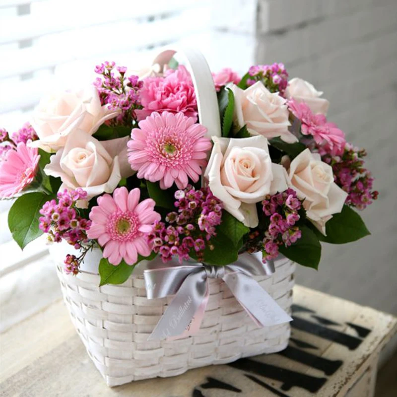 Full 5D Diy Daimond Painting Cross-stitch "A Basket Of Roses&Daisy" 3D Diamond Mosaic Round Rhinestones Paintings Embroidery 
Full 5D Diy Daimond Painting Cross-stitch "A Basket Of Roses&Daisy" 3D Diamond Mosaic Round Rhinestones Paintings Embroidery