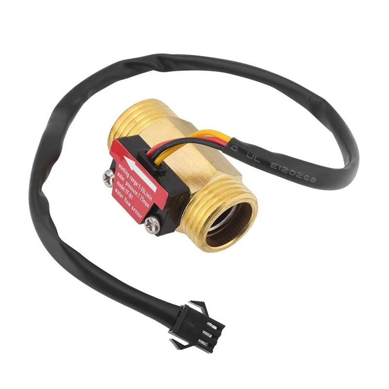 1 Piece Of Yf-B1 Turbine Water Flow Sensor G1 / 2 Inch Electromagnetic Brass In-Line Hall Switch Male Thread 1-25 L/Min
1 Piece Of Yf-B1 Turbine Water Flow Sensor G1 / 2 Inch Electromagnetic Brass In-Line Hall Switch Male Thread 1-25 L/Min