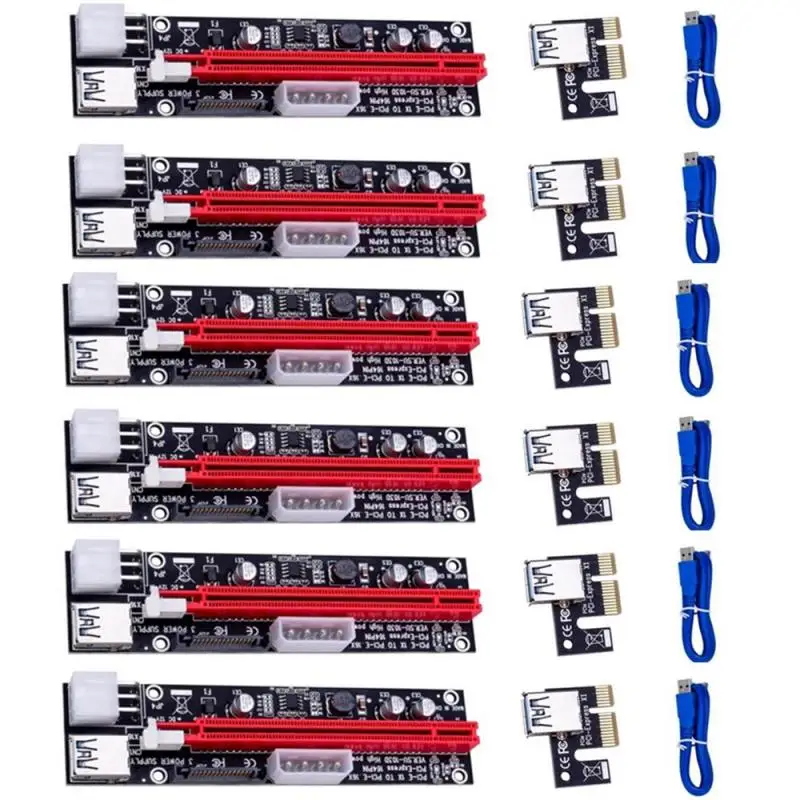 Адаптер-переходник VER009 USB 3, 0 PCI-E Riser VER 009S Express 1X 4x 8x 16x, PCI-E Райзер, 15 контактов на 6 контактов питания, 6 шт.
Адаптер-переходник VER009 USB 3, 0 PCI-E Riser VER 009S Express 1X 4x 8x 16x, PCI-E Райзер, 15 контактов на 6 контактов питания, 6 шт.