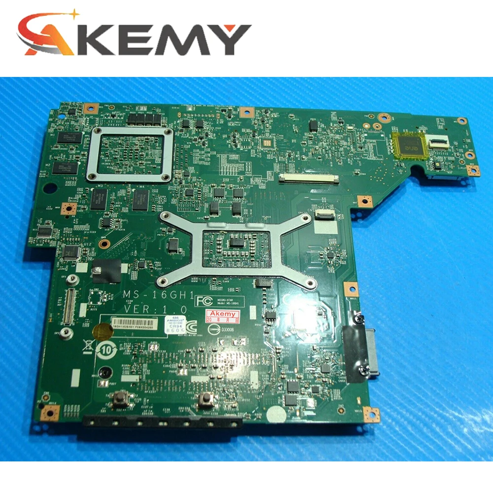 AKEMY FOR MSI GE60 GP60 Laptop Motherboard MS-16GH1 VER:1.0 With SR1Q0 I5-4210H CPU DDR3L N15P-GT-A2 GTX850M 2GB
AKEMY FOR MSI GE60 GP60 Laptop Motherboard MS-16GH1 VER:1.0 With SR1Q0 I5-4210H CPU DDR3L N15P-GT-A2 GTX850M 2GB