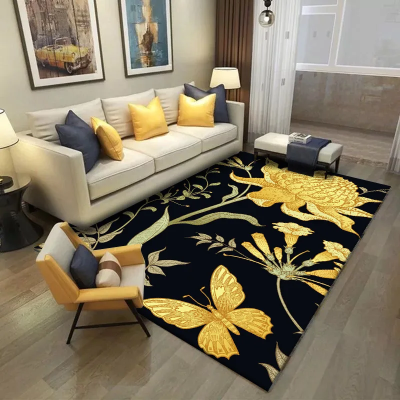 American rural style retro black background yellow flower bedroom living room doormat bedside carpet floor mat
American rural style retro black background yellow flower bedroom living room doormat bedside carpet floor mat