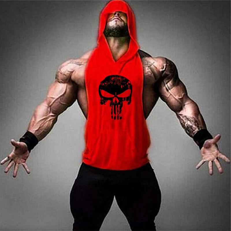 Bodybuilding Skull Stringer Tank Tops Men Stringer Shirt Fitness Tank Top Gym Sleeveless Hooded Cotton Vest Free
Bodybuilding Skull Stringer Tank Tops Men Stringer Shirt Fitness Tank Top Gym Sleeveless Hooded Cotton Vest Free
