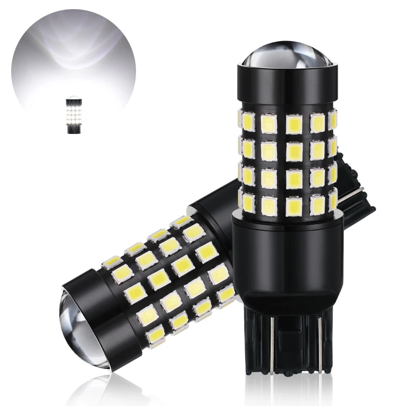 

OBOLED 2PCS 7440 7443 Led Bulbs No Error Free T20 W21W W21/5W WY21W Light Car Brake Reverse Lamp Turn Signal Burner 12-24V 6000K
