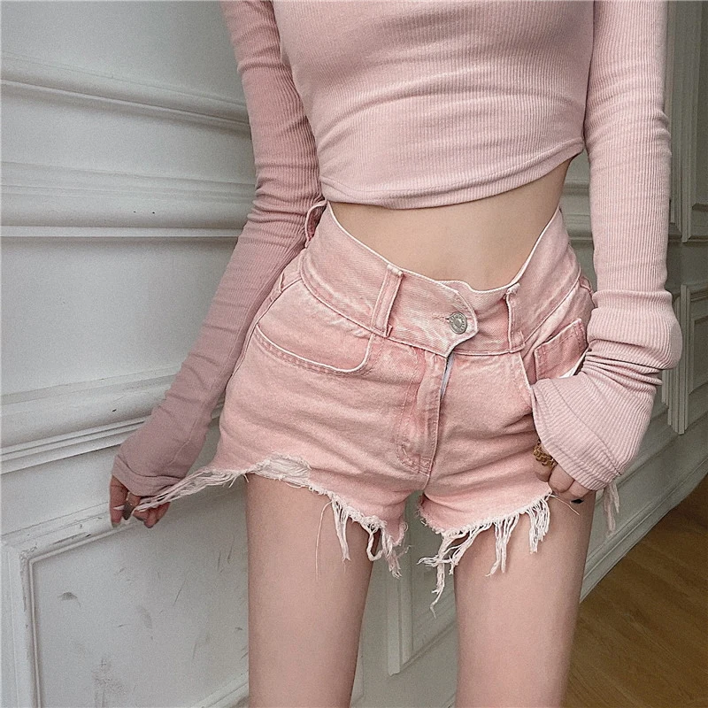 Shnsophi Summer Black Ripped Jeans Women High Waist Tassels Sexy Mini Wide Leg Pants Stretch Pink Shorts Jeans Feminino 2022
Shnsophi Summer Black Ripped Jeans Women High Waist Tassels Sexy Mini Wide Leg Pants Stretch Pink Shorts Jeans Feminino 2022
