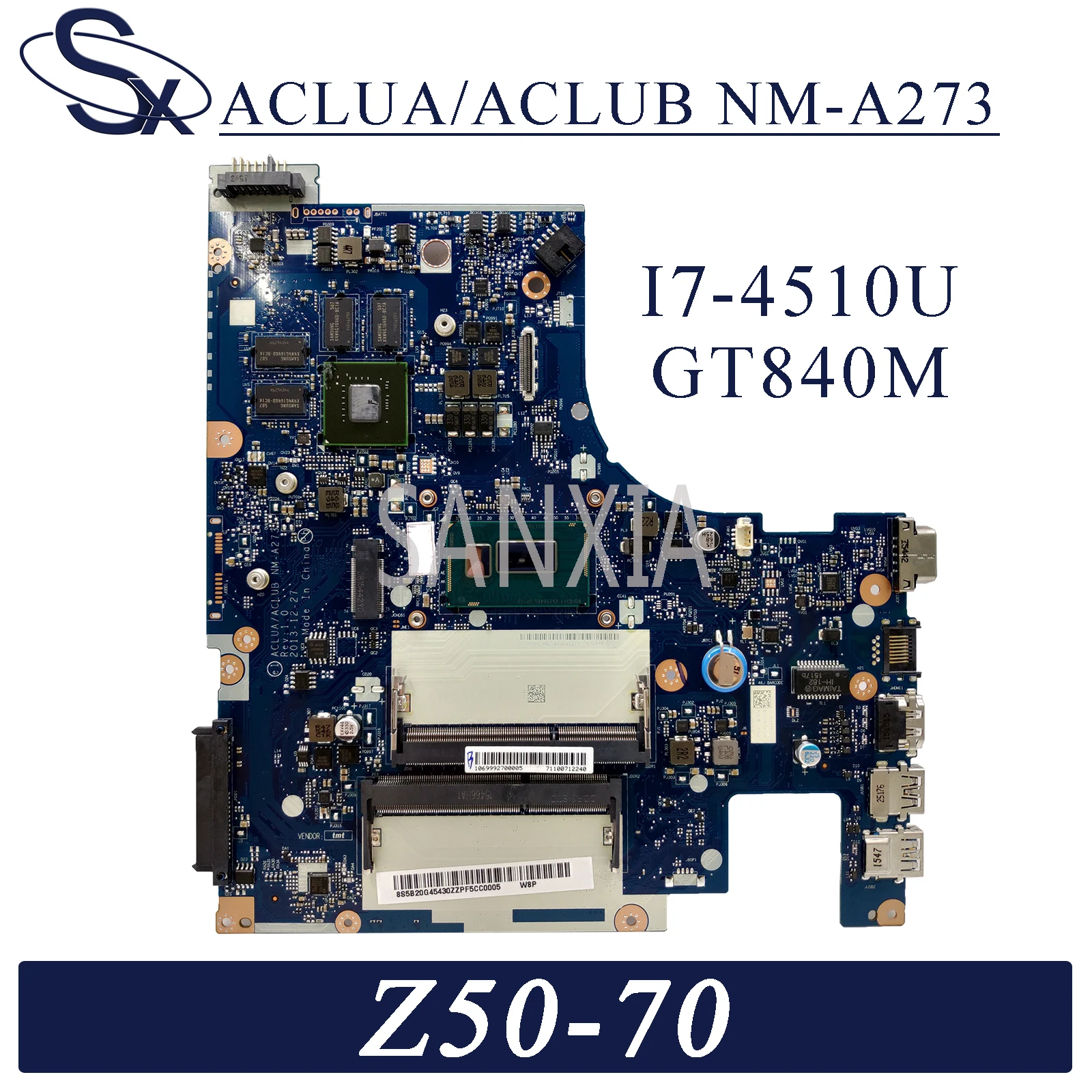 Материнская плата KEFU NM-A273 для ноутбука Lenovo Z50-70, оригинальная материнская плата G50-70M GT840M
Материнская плата KEFU NM-A273 для ноутбука Lenovo Z50-70, оригинальная материнская плата G50-70M GT840M