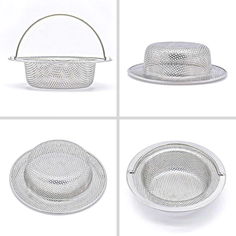 3 Pcs Sink Strainer with Handle Stainless Steel Sink Garbage Disposal Stopper Kitchen Sink Basket Strainer with Rim
3 Pcs Sink Strainer with Handle Stainless Steel Sink Garbage Disposal Stopper Kitchen Sink Basket Strainer with Rim