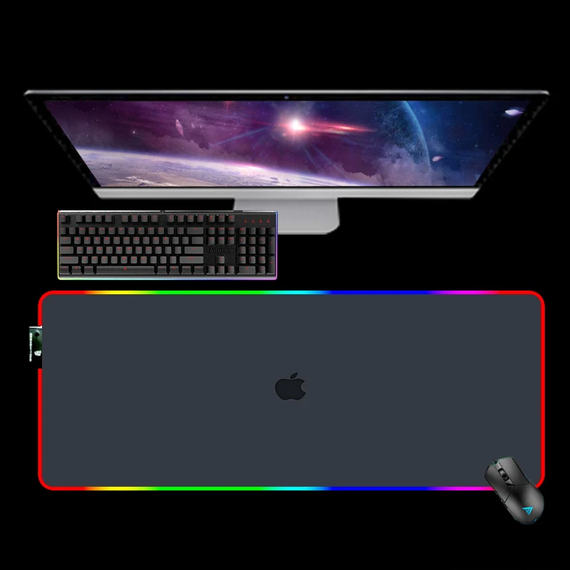 Apple Logo RGB Gaming Mouse Pad Mousepad Big Keyboard Desk Carpet Game Rubber No-slip LED Mouse Mat 900x400x4mm Tapis De Souris
Apple Logo RGB Gaming Mouse Pad Mousepad Big Keyboard Desk Carpet Game Rubber No-slip LED Mouse Mat 900x400x4mm Tapis De Souris