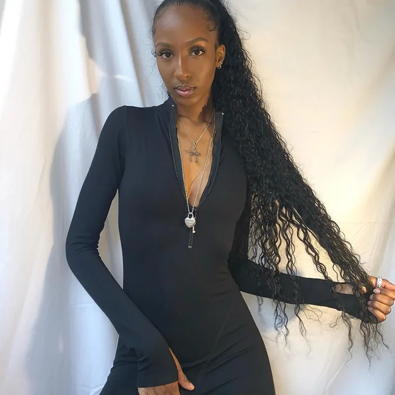 NORMOV Women Sexy Jumpsuits Fitness Zipper Slim Elastic High Waist Jumpsuit Woman Long Sleeve Workout Rompers Female Solid Color
NORMOV Women Sexy Jumpsuits Fitness Zipper Slim Elastic High Waist Jumpsuit Woman Long Sleeve Workout Rompers Female Solid Color