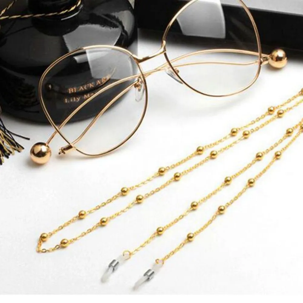 

Kasure модная цепочка для очков для чтения для женщин; Цвет золотистый, серебристый металлические бусины солнцезащитные очки шнуры цепочка для очков женские впечатля