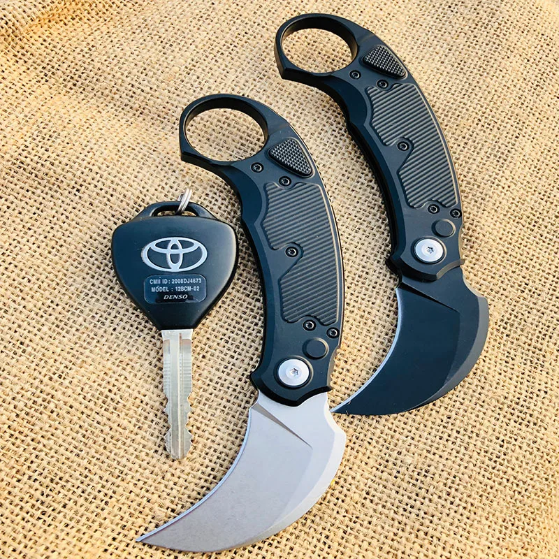 Micro Tech Outdoor Eagle Claw Knife Aero Aluminum Handle D2 Blade Hunting, Camping, Surviving, Self-Defense, Kitchen Fruit Knife
Micro Tech Outdoor Eagle Claw Knife Aero Aluminum Handle D2 Blade Hunting, Camping, Surviving, Self-Defense, Kitchen Fruit Knife