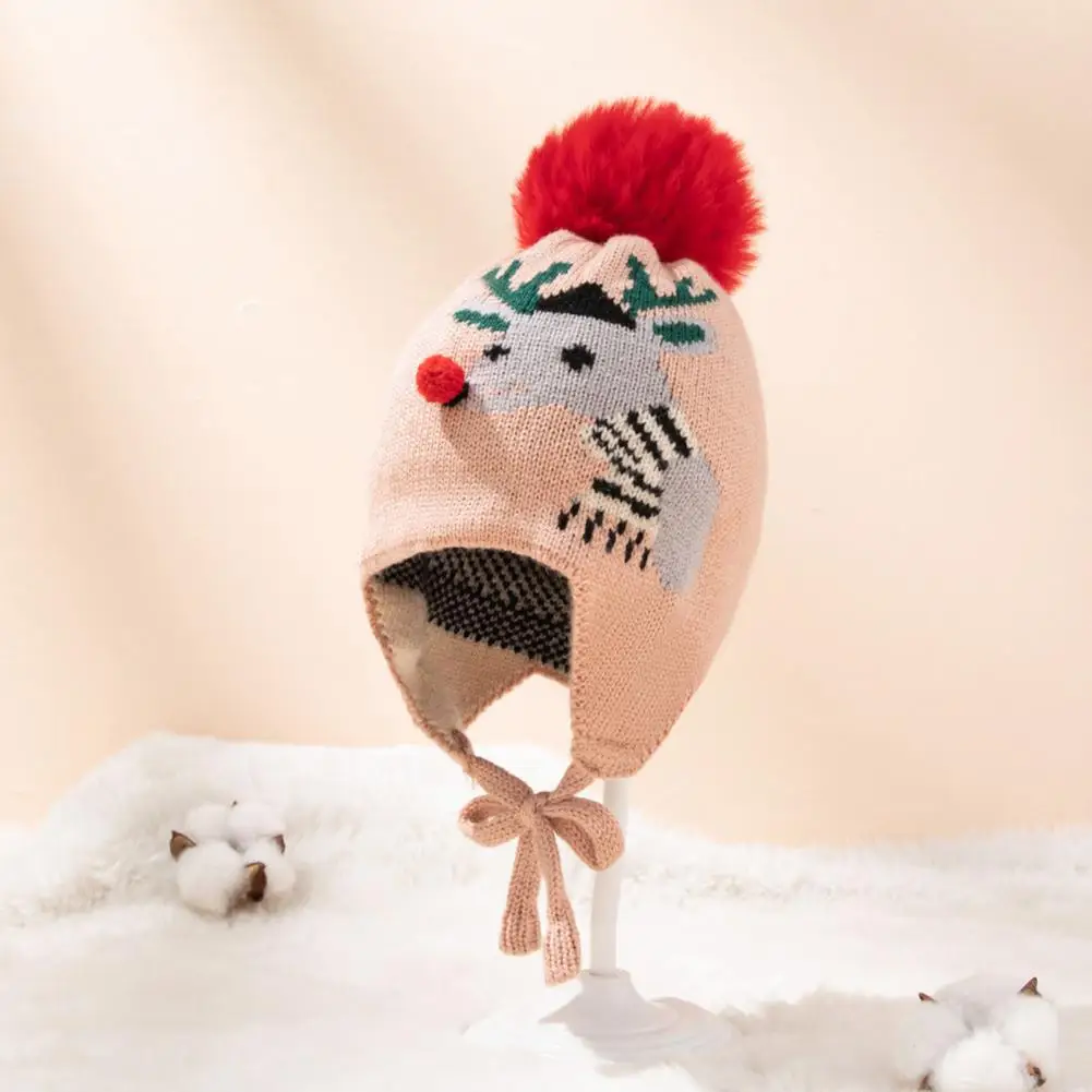 Autumn Winter Cute Christmas Element Deer Pattern Hat Unisex Girls Cap Plush Ball for Festival
Autumn Winter Cute Christmas Element Deer Pattern Hat Unisex Girls Cap Plush Ball for Festival