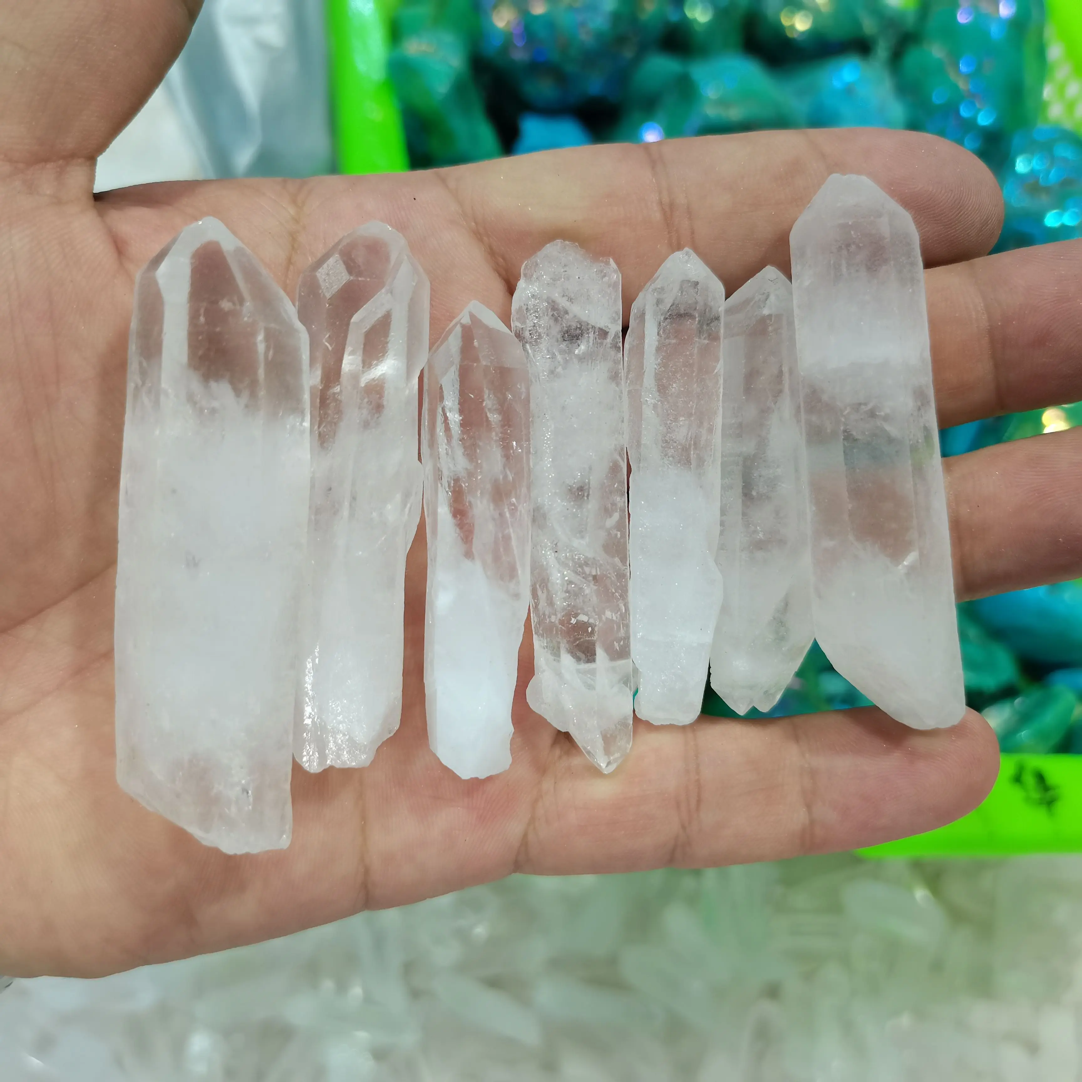 7pcs Natural crystal clear white quartz point bar specimen Raw Stone Backbone Mineral Specimen Magic Wand Healing
7pcs Natural crystal clear white quartz point bar specimen Raw Stone Backbone Mineral Specimen Magic Wand Healing