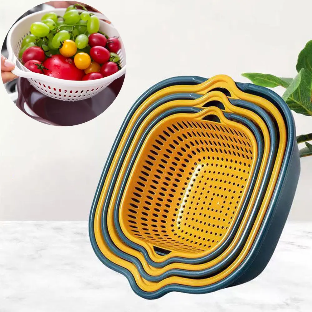 6pcs Practical Kitchen Utensils Household Double-Layer Washing Basket Drain Basket Vegetable Basket Fruit Basket
6pcs Practical Kitchen Utensils Household Double-Layer Washing Basket Drain Basket Vegetable Basket Fruit Basket