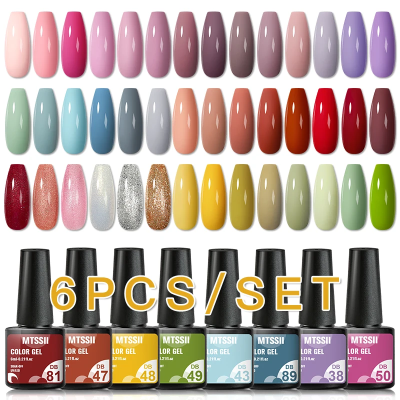 Mtssii Gel Nail Polish Kit 4/6pcs UV Nail Polish Gel Varnishes Soaf Off 6ml For Manicure Need Cured Base Top Coat Need Nail Set
Mtssii Gel Nail Polish Kit 4/6pcs UV Nail Polish Gel Varnishes Soaf Off 6ml For Manicure Need Cured Base Top Coat Need Nail Set
