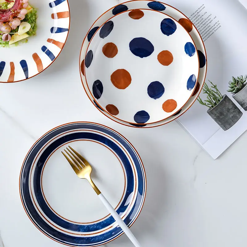 7inch Simple Ceramic Plate Salad Fruit Bowls And Dishes Household Tableware Western Dinner Plate Steak Plate kitchen Dinnerware
7inch Simple Ceramic Plate Salad Fruit Bowls And Dishes Household Tableware Western Dinner Plate Steak Plate kitchen Dinnerware