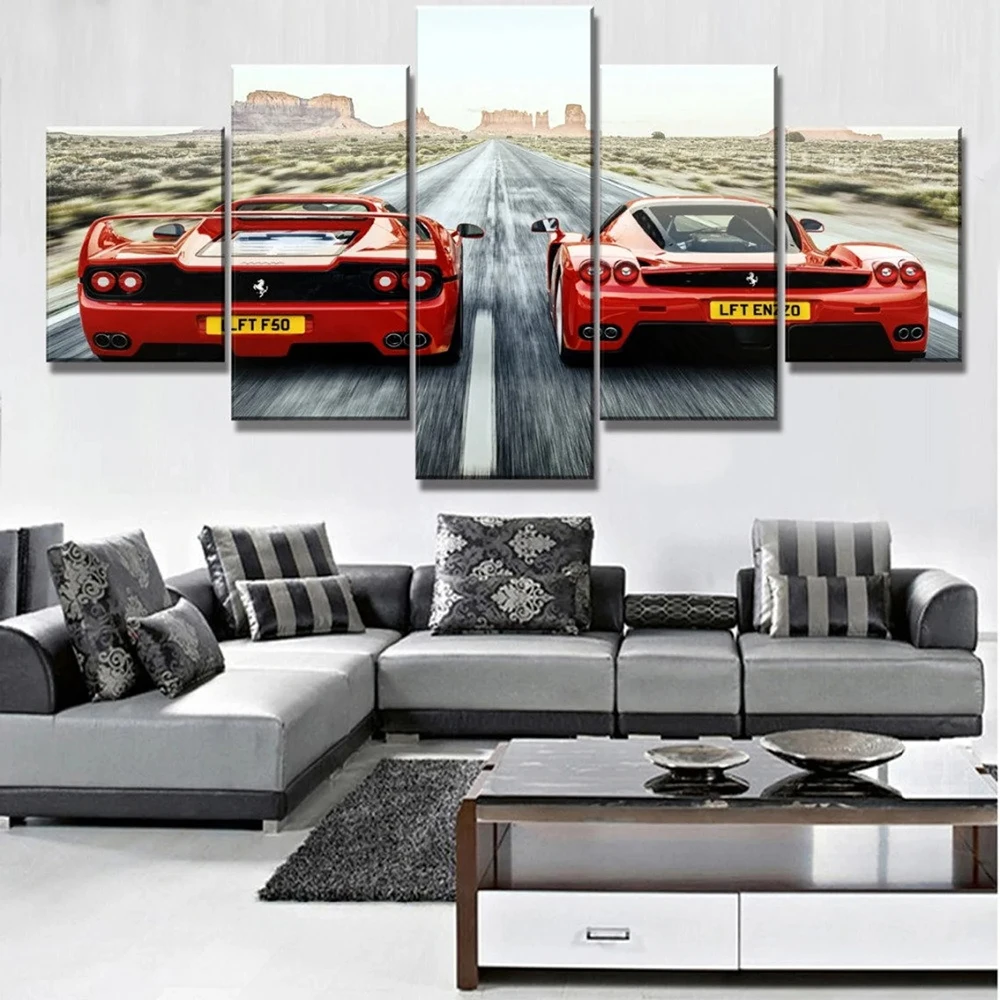 5 Pieces Wall Art Canvas Painting Race Car Landscape Poster Modern Living Room Home Decoration Modular Pictures Framework
5 Pieces Wall Art Canvas Painting Race Car Landscape Poster Modern Living Room Home Decoration Modular Pictures Framework