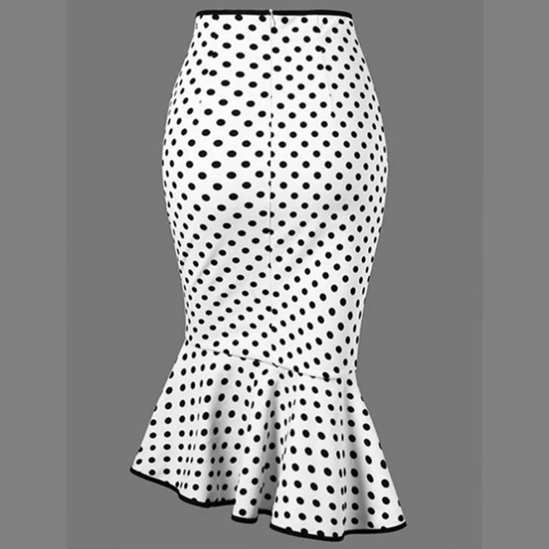 Summer Fashion Women High Waist Mermaid Skirt Polka Dot Large Size Knee Length Trumpet Skirts Lady Office Wear Skirts
Summer Fashion Women High Waist Mermaid Skirt Polka Dot Large Size Knee Length Trumpet Skirts Lady Office Wear Skirts