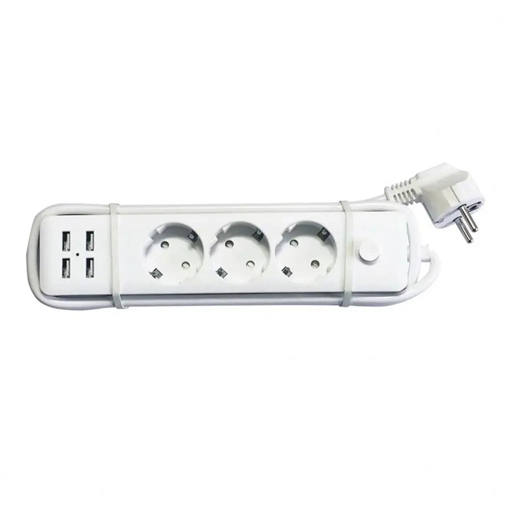 EU plug 4USB+3 Plug Extension Socket Extension Cord 1.8M Power Strip Protector Overload Protection Switched
EU plug 4USB+3 Plug Extension Socket Extension Cord 1.8M Power Strip Protector Overload Protection Switched