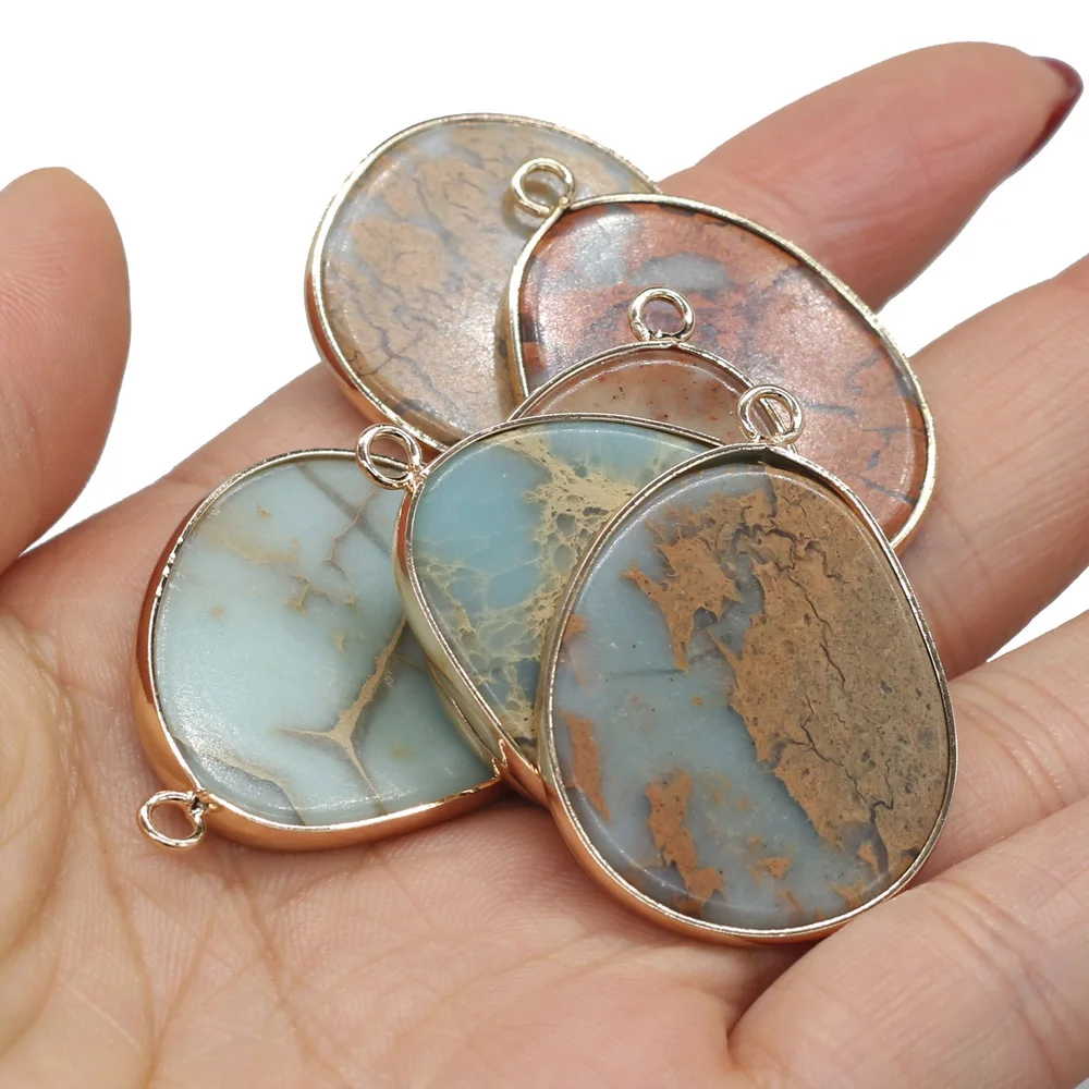 New Big Water Drop Stone Pendants Gold-plated Natural Stone Pendant for DIY Trendy Necklace Earrings Jewelry Making
New Big Water Drop Stone Pendants Gold-plated Natural Stone Pendant for DIY Trendy Necklace Earrings Jewelry Making